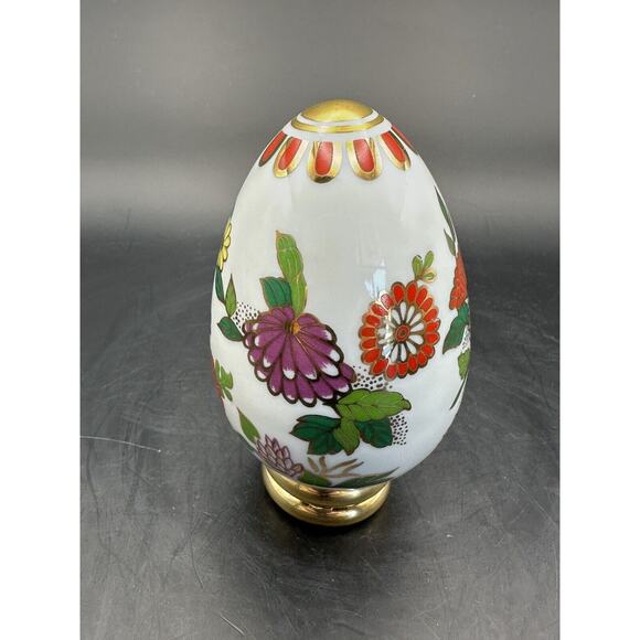 Vintage 1988 Franklin Mint Collectors Treasury of Eggs Satsuma Porcelain Stand - Picture 3 of 8